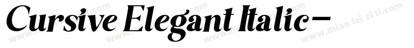Cursive Elegant Italic字体转换